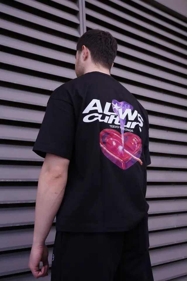 TEEVO TOXIC HEART ASHTRAY PREMIUM BOXY FIT T-SHIRT
